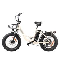 UNIVERCYCLE B5 Visureigis Sulankstomas Elektrinis Dviratis 20 Colių Storos Padangos 48V12.5Ah Baterija 60KM/H Apkrova 350W Variklis Miesto Kelionėms Suaugusiųjų El. Dviratis Su Priekaba balta