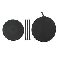 Sulankstomas kempingo apvalus stalas, aliuminio lydinio, reguliuojamo aukščio, nešiojamas pikniko kempingo stalas, savarankiškai keliaujantiems, RV įrangos reikmenys Matte Black