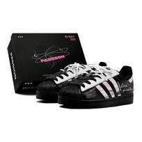 Adidas Originals Superstar 2 Pora, Romantiškas gestas, Rašytas prisipažinimas, Vintažinis gėlių raštas, Nišinis aprangas GS žemi batai JH9977(TeamS2-S-BOX) 38⅔