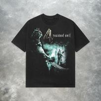 Resident Evil 4 Leon Kennedy marškinėliai Retro Y2K Grunge Tee Vyriški Moteriški Oversized Y2k Medvilniniai Marškinėliai Streetwear Moteriški Vyriški Drabužiai 4XL