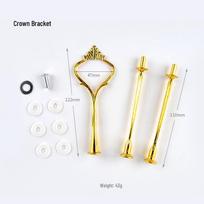 Three-layer Round Epoxy Resin Mold Fruit Plate Stand with Silicone and Zinc Alloy Components white