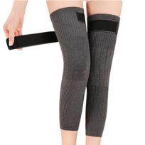 1 Pair Thermal Knee Sleeve Non-Slip Elastic Wool Cashmere Knee Brace Support Features Protector Knee Warmer Pads Legging Stockings Wraps M (35-50 kg)