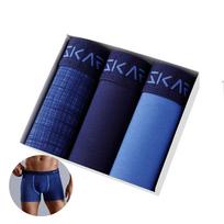SKARR 3vnt spausdinti apatiniai vyrams medvilninis bokserių rinkinys vyrams Seksualios vyriškos apatinės kelnės S