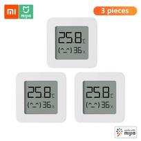 3 vnt Xiaomi BT Thermometer 2 Wireless Smart Electric Digital Drėgmės jutiklis Darbas su 3 pieces balta