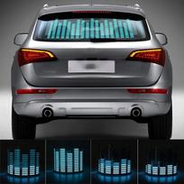 Automobilio galinio lango muzikos šviesa balsu aktyvuojama LED muzikos ritmo automobilio galinio lango šviesa 45*10cm kūdikio mėlyna spalva