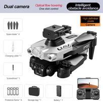 Lu200 RC Drone 8K Professinal su 4K trijų kamerų plataus kampo optinio srauto lokalizavimo 360° kliūčių vengimo keturkopteriu Dual camera-1 Battery sidabras