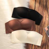 Seksualus apatinis trikotažas be petnešėlių, moteriška neslystanti, be pėdsakų liemenėlė, apvyniota vamzdeliu, viršutinė, neslystančia viela, liemenėlė M kava