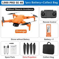 2024 m. naujasis L900 PRO SE Drone 4K Professional GPS 5G WIFI variklis be šepetėlių 8000M dvigubos kameros dronas sulankstomas nuotolinio valdymo pultas keturkopteris FPV Smart Follow 1 battery oranžinė