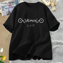 Anime Inumaki Toge Salmon Marškinėliai JJK Jujutsu Kaisen Marškinėliai Gojo Grafiniai Marškinėliai Gatvės drabužiai 90-ųjų Trumpomis rankovėmis Moteriški Marškinėliai Unisex L