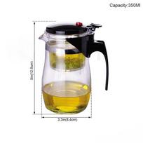 Boro silikatinis arbatinukas Atsparus karščiui stiklinis arbatinukas Virdulys 500 ml 750Ml black