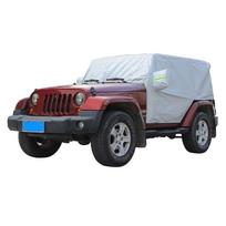 Atsparus vandeniui bet kokiu oru priekinis stiklas nuo saulės Odinis automobilio dangtis, tinka Jeep Wrangler JK JL 2 durų versijai Išoriniai priedai sidabras
