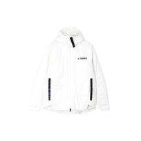Adidas Spausdinta Dryžuota Užtrauktuku Lauko Šilta Medvilninė Striukė Moteriška Striukė Balta GQ3676 XL