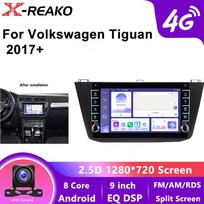 For VW Volkswagen Tiguan 2 2016 2017 2018 - 2020 Android Auto GPS Navigation 9 Inch Wireless Carplay Accessories No 2din 4G 8Core  WIFI 8 core 4GB+64GB