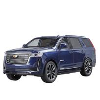 1/24 Masto Cadillac Escalade Metalinis Lydinio Diecast Transporto Priemonės Modelis Automobilio Žaislas Kolekcinis Modelis Escalade su Garsu Šviesa ir Atitraukimo Jėga Žaislai Dovanos 1/24-Size:20*8.3*7.3cm mėlyna