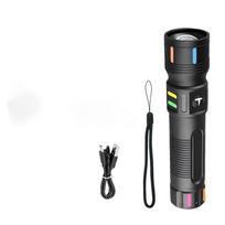 100000LM Didelės galios žibintuvėlis Įmontuota baterija Žibintuvėlis Įkraunamas LED prožektorius Žibintuvėliai Fluorescencinė juostelė Kempingo žibintas Built-in battery
