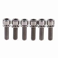 M5 x 18mm Titano Dviračio Vairo Laikiklio Varžtai Su Tarpinėmis Dviračių Pakuotė iš 6 vnt.(vaivorykštė)