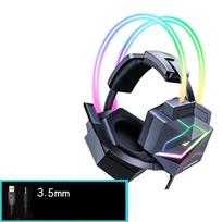 Onikuma X20 RGB žaidimų ausinės - 3,5 mm laidinės, triukšmą izoliuojančios, garsumo valdymas, skirtos PC ir PS4 3.5MM-22*17.8*8cm juoda