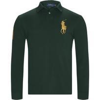 Polo Ralph Lauren Vienos spalvos Išsiuvinėtas Logotipas Ilgomis Rankovėmis Polo Marškinėliai Vyriški Viršutiniai Drabužiai Žalia MNPOKNI16810751-D08 S