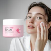 1 vnt. LAIKOU Sakura dieninis kremas 30 g, su vitaminu C ir hialurono rūgštimi, kasdieniam drėkinimui, naktinis drėkinamasis kremas 30 g, su niacinamidu, retinoliu, LAIKOU Night Cream 30g gray