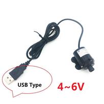 DC 6~12V 280L/H Mikro akvariumo panardinamas vandens siurblys Mini žuvų tvenkinio siurblys 1.5~4W Maksimalus kėlimas 2.2M 6V USB