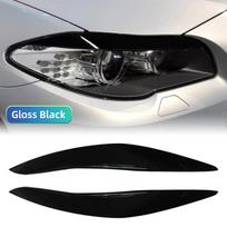 Automobilio aksesuarai Anglies pluošto priekinių žibintų vokų antakių apdaila tinka BMW 5 serijos F10 F11 2011 2012 2013 2014 Gloss Blcak