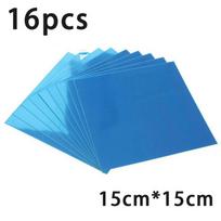 16 vnt. Veidrodinių lipdukų ekspozicinis rinkinys Sidabriniai nuimami 15*15cm kvadratiniai elementai 16pcs