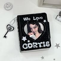 Korean PVC Photo Card Holder Black Cortis 32 Pockets Photocard Binder Photo Album