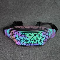Madingi Šviečiantys juosmens krepšiai Moterims „Fanny Packs“ diržų krepšiai Prabangus odinis geometrijos juosmens paketas Piniginė