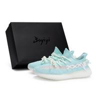 Adidas Originals Yeezy Boost 350 V2 Neslystantys Atsparūs dilimui Žemi Laisvalaikio batai Unisex Balti Mėlyni HQ6316(Team80-S-BOX) 36
