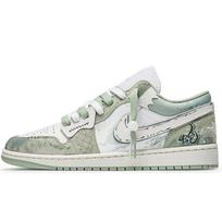 Jordan Air Jordan 1 Vintažiniai krepšinio batai Vyriški žemi žali FN5214-131(Komanda739-) 42.5