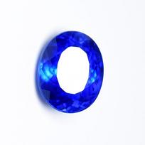 Itin Retas Natūralus Mėlynas Tanzanitas 22 Karatai Ovaliai Facetuotas Sertifikuotas Laisvas Brangakmenis 18.5 mm approx. mėlyna