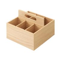 MUJI Wooden x x 44310236 Toolbox, Approx. W16.8 D16.8 H12.6 cm,