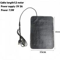 USB Pet Heating Pad Terrarium Reptile Heat Mat Waterproof 3 Gear Electric Blanket Heater Adjustable Portable Reptile Heating Pad