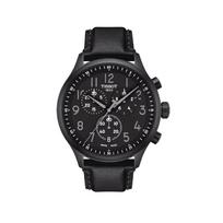 Tissot Leather Strap black Dial Men's Fashion Watch T116.617.36.052.04 juoda