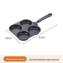 Non-stick Cast Iron 3-in-1 Breakfast Pan - Egg, Burger, Steak, Pancake Fryer kvadratinė spalva