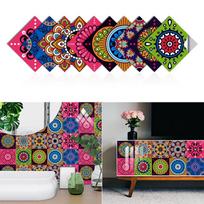 10 vnt Mandala stiliaus plytelių rašto sienų lipdukas virtuvės vonios spintos dekoras vandeniui atsparus aliejui keramikos meno tapetai 10cmX10cmX10pcs