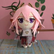 Žaidimas Anime Pliušinis Lėlės Žaislas 20cm Yae Miko Raiden Shogun Beelzebul Miela Minkšta Kimšta Pagalvė Cosplay Yae Miko