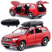 1/32 Scale Benz GLS580 Diecast automobilių modelio žaislas, patraukiama atgal žaislinė transporto priemonė su garsu ir šviesa vaikams, mažiems berniukams, mergaitėms, dovanų kolekcija 1/32-16.5x7.3x6.5cm raudona
