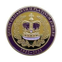 Karalienės Elžbietos II platininio jubiliejaus atminimo medalis Auksinis, Sidabrinis, Vario atminimo moneta Medalis Moneta auksas