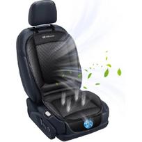 CooCoCo Vėsinantis automobilio sėdynės užvalkalas priekinei sėdynei, Vėdinama vėsinanti automobilio sėdynės pagalvėlė, Sėdynės vėsinimo padėklas, Vėsinamas sėdynės užvalkalas automobiliui SUV sunkvežimiui Universalus dydis, Panel Control juoda
