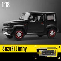 1/18 mastelio „Suzuki Jimny“ lydinio automobilio modelis, liejamas metalinis žaislas, visureigis, automobilių modelio dovanos su garsu ir šviesa 1/18-Size:20*9.5*9.2cm juoda