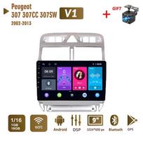 2Din Android automobilinis radijas, skirtas Peugeot 307 307CC 307SW 2002-2013 Multimedia Carplay Auto WIFI Head Unit Stereo Navigation 2+32GB 1+16GB