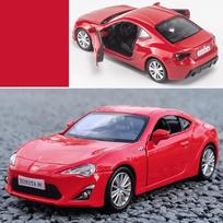 1/36 mastelio Toyota 86 lieto lydinio automobilio modelis žaislas, atitraukimo funkcija, atidaromos durys, dovana vaikams, suaugusiems, kolekcijai 1/36-Size:13*5*3.5cm raudona