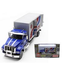 1/50 Lydinio Amerikietiškas Furgonas Lydinio Pristatymo Sunkvežimis Žaislas Emuliacinis Transporto Priemonės Modelis 1/50-Size:18*7*4.7cm mėlyna