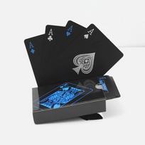 Aukštos kokybės juodo plastiko PVC pokerio vandeniui atsparūs magiškų žaidimų kortelių rinkiniai None mėlyna