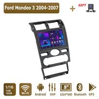 Android automobilio radijas, skirtas Ford Mondeo 3 2004-2007 daugialypės terpės grotuvo galvos blokas stereo GPS navigacija BT WIFI 1+16GB 1+16GB,A gray