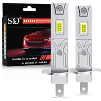 2vnt 22000LM H1 H3 LED priekinių žibintų lemputės Mini Canbus H1 Led lempa 35W 16Core CSP, skirta automobilio priekiniam žibintui be ventiliatoriaus DRL šviesos automatiniai diodiniai rūko žibintai 12V 6000K balta H1