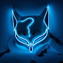 Led Fox Drift Kaukė Helovino Kaukė Šviečianti Masinio Persirengimo Vakarėliams Karnavalui