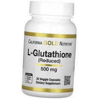Redukuotas glutationas, L-glutationas (Sumažintas) 500, California Gold Nutrition (70427008) 30vcaps