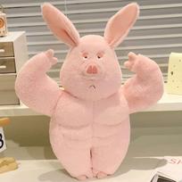 40/50/60cm Kūrybiškos dideli raumenys rožinės kiaulės pliušiniai žaislai Įdaryta raumenų kiaulės lėlė Huggable pagalvė vaikinui Juokinga gimtadienio dovana Pagalvėlė 40cm rožinė